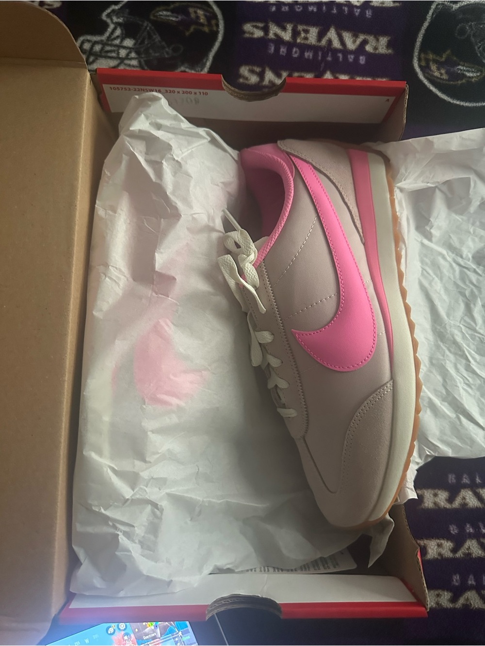 Nike Women’s Runner — Light Pink with Hot Pink Swoosh